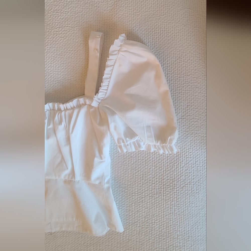 Rosie Assoulin white top / blouse from Le garden Collection Size 2 - Picture 7 of 11